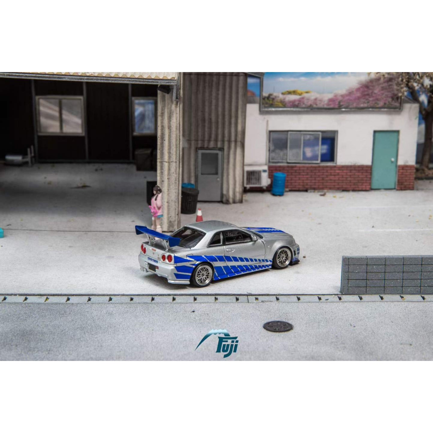 Fuji Model - Pre-Order - Nissan Skyline R34 GT-R Nismo Z-Tune, blue-silver