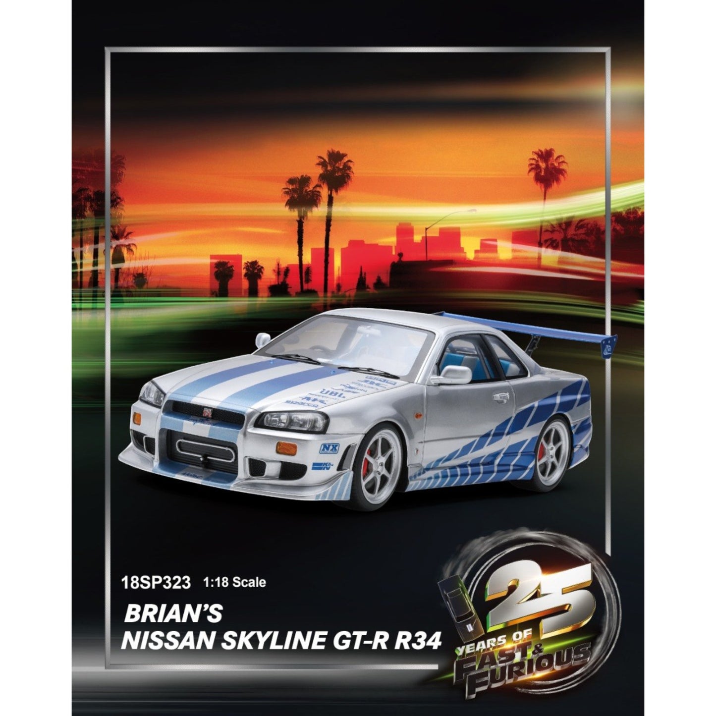 Spark 1:18 - Pre-Order - Brian´s Nissan Skyline GT-R R34 - 25 Years of Fast & Furious - 18SP323