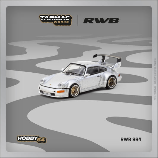 Tarmac Works - Pre-Order - RWB 964, silver - T64-037-SL