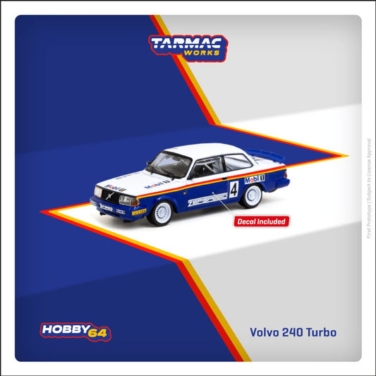 Tarmac Works - Pre-Order - Volvo 240 Turbo - Mobil 1 - T64-050-87MAL04