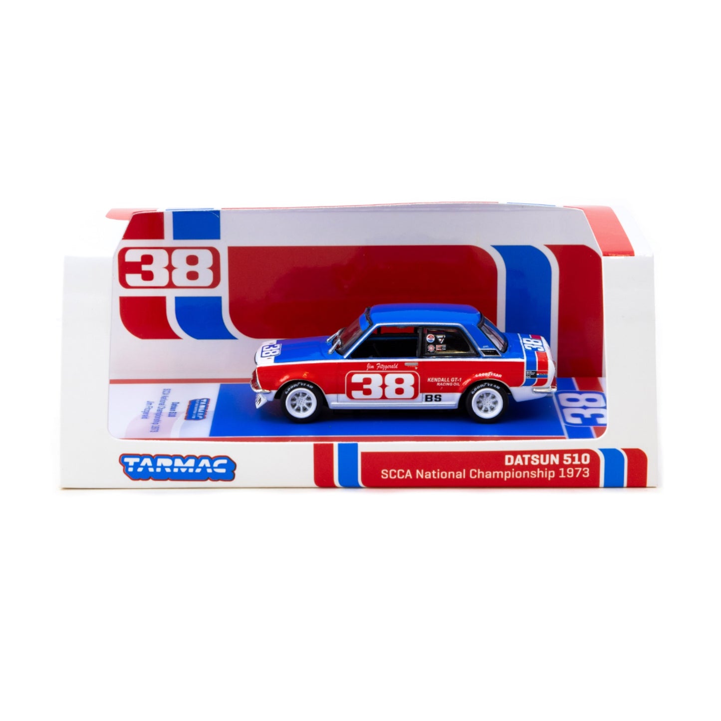 Tarmac Works - Datsun 510, #38 Jim Fitzgerald SCCA National Championship 1973 - T64-052-73SCCA38