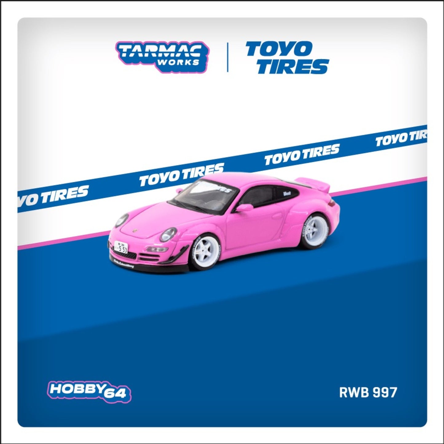 Tarmac Works - Porsche RWB 997, pink - T64-057-PN - 1:64