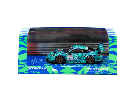 Tarmac Works x IXO -  2018 Porsche 911 GT3 R #4 VLN Endurance Racing Championship Nurburgring  - 1:64 - T64-059-18VLN04