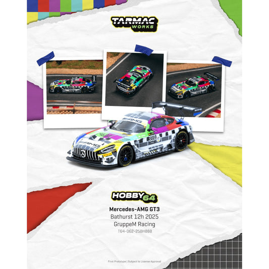 Tarmac Works - Pre-Order - 2025 Mercedes-AMG GT3, #888 12h 2025 GruppeM Racing - T64-062-25BH888
