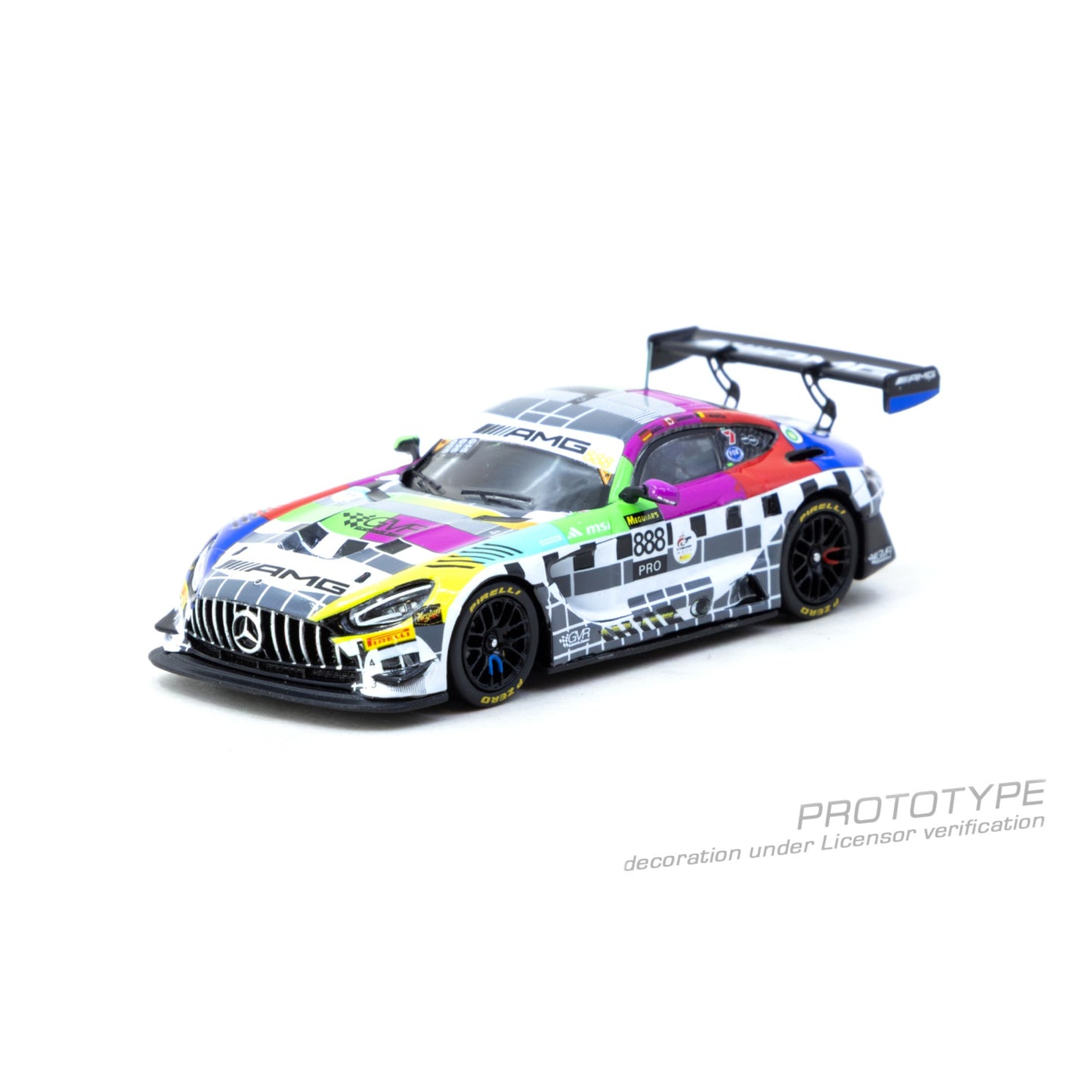 Tarmac Works - Pre-Order - 2025 Mercedes-AMG GT3, #888 12h 2025 GruppeM Racing - T64-062-25BH888