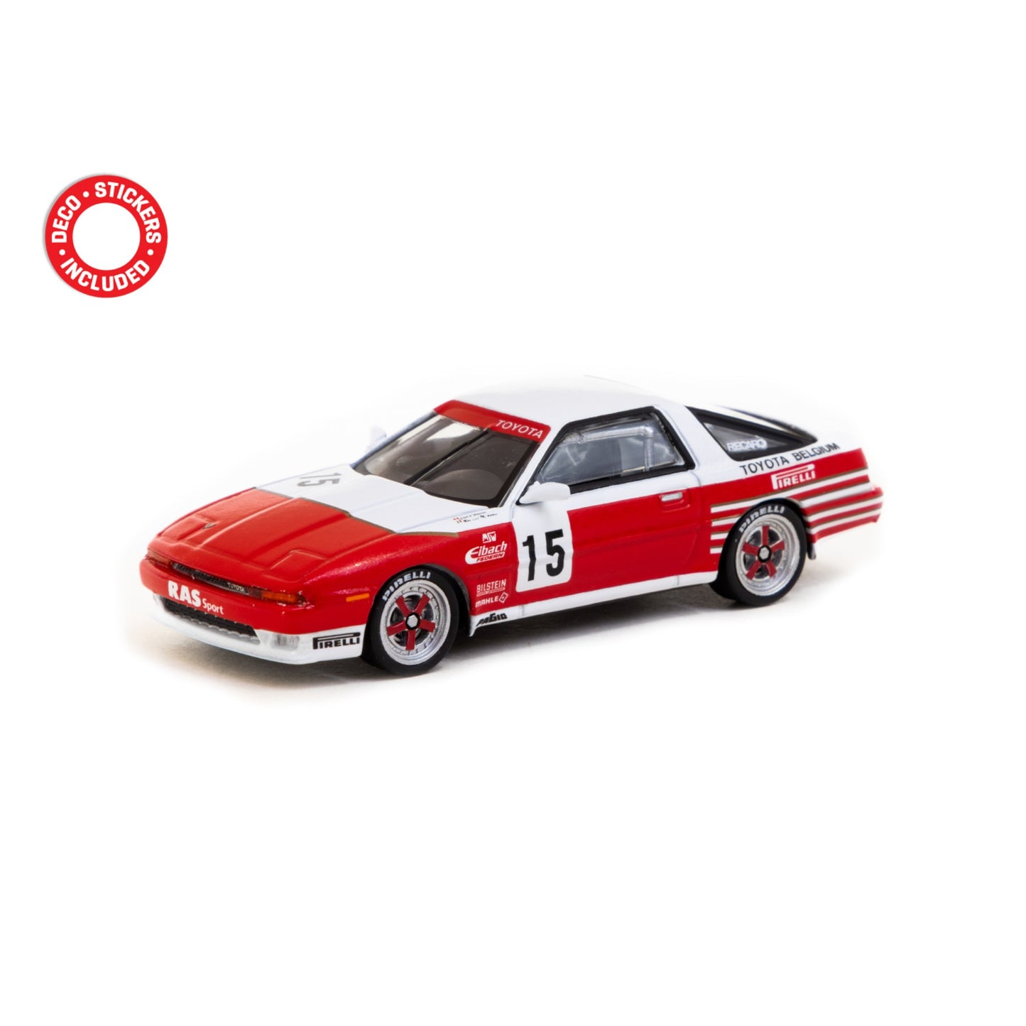 Tarmac Works - 1987 Toyota Supra Turbo (MA70) #15, red/white - T64-064-87RTC15