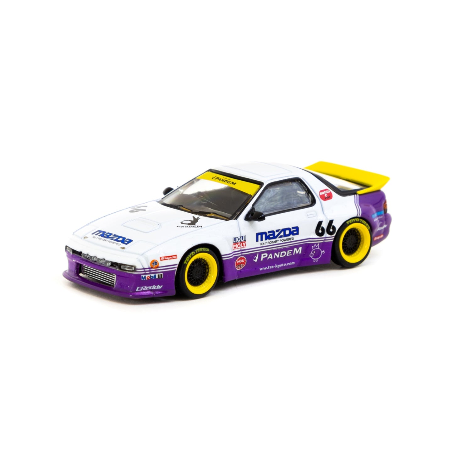 Tarmac Works - Pandem Mazda RX7 FC3S, white/purple - T64-066-WP