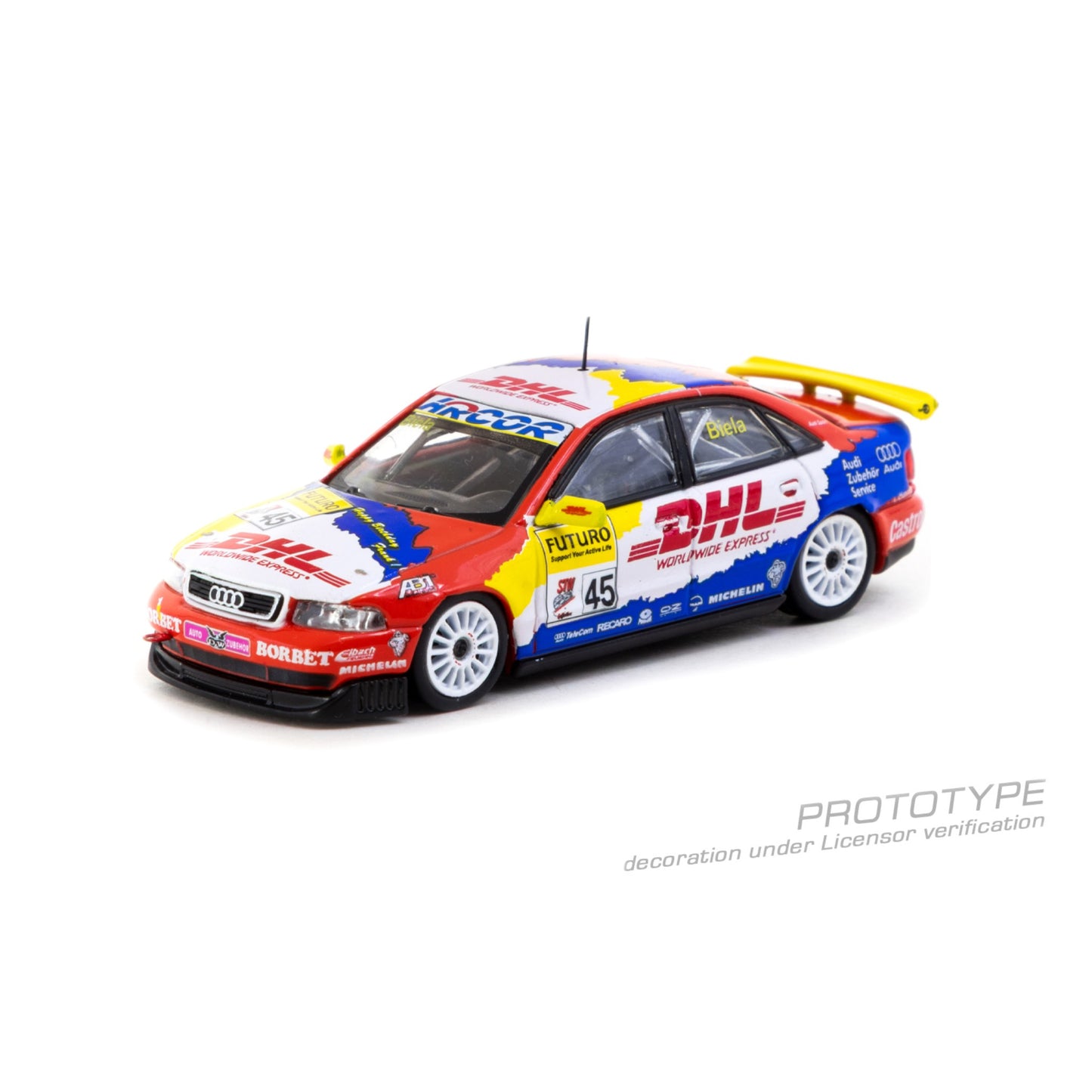 Tarmac Works - Pre-Order - 1998 Audi A4 Quattro #45 Frank Biela Super Tourenwagen Cup - T64-077-98STW45