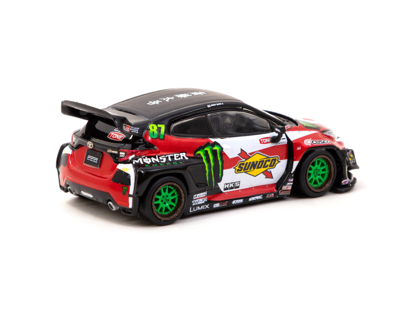 Tarmac Works - Pandem Yaris #87 Drift, black/red - T64-080-MON - 1:64