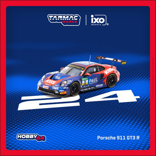 Tarmac Works - Pre-Order - 2023 Porsche 911 GT3 R DTM #24 Ayhancan Güven, blue/red - T64-084-23DTM24
