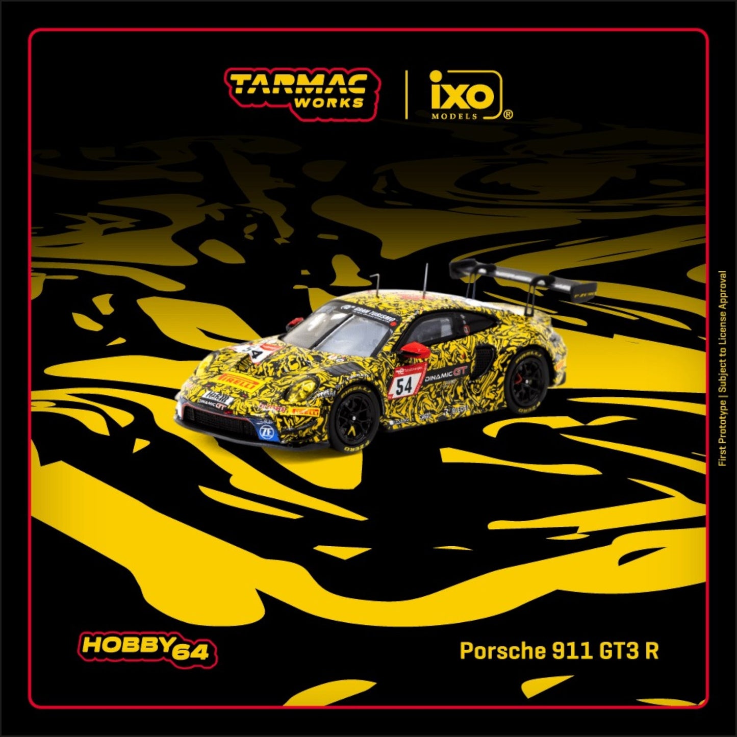 Tarmac Works - Pre-Order - Porsche 911 GT3R #54 - Nürburgring 24h 2023 - T64-084-23NUR54