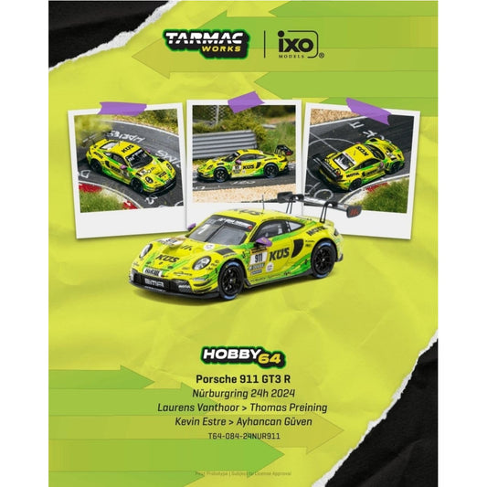 Tarmac Works - Pre-Order - 2024 Porsche 911 (992) GT3 R #911 Nurburgring 24h - T64-084-24NUR911