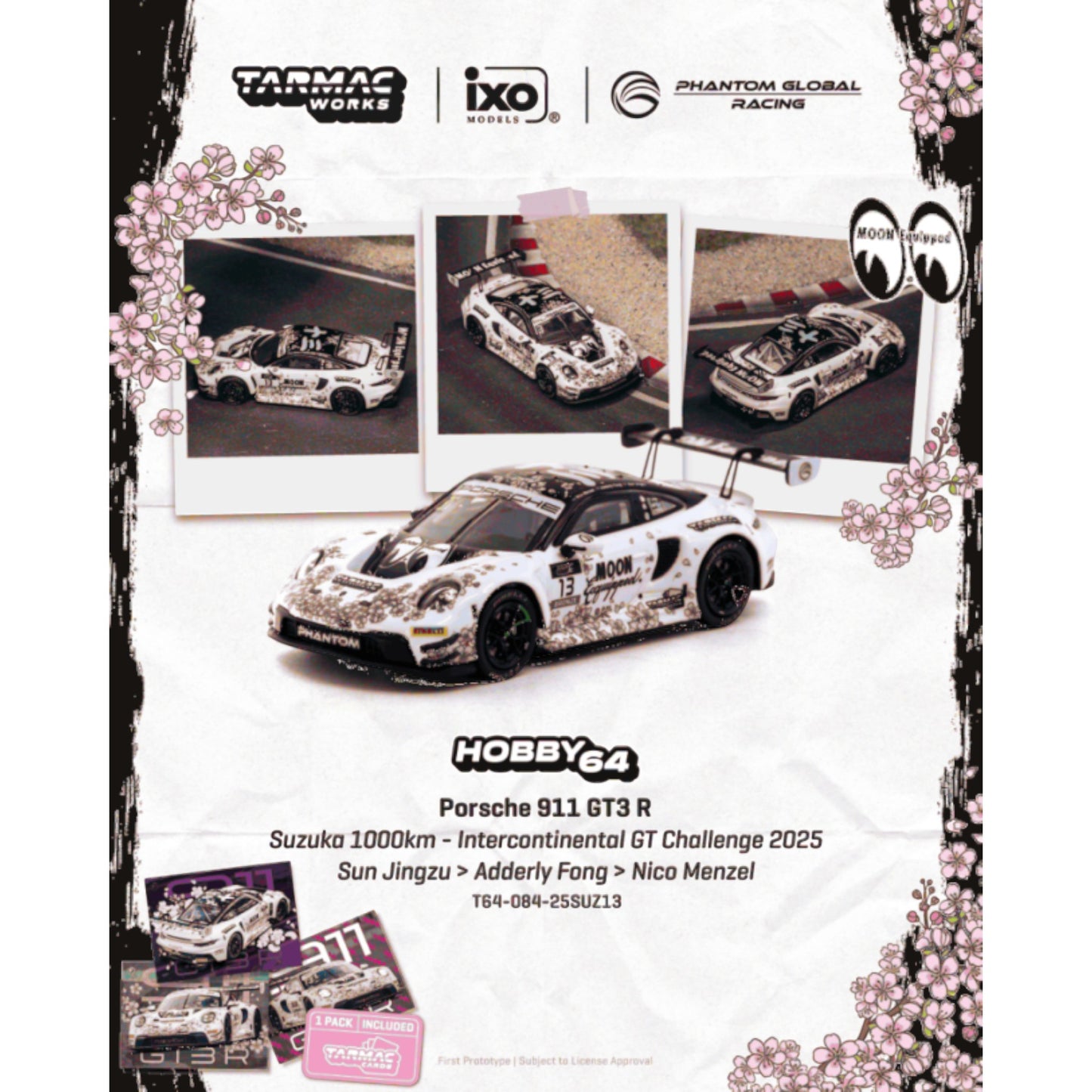 Tarmac Works - Pre-Order - 2025 Porsche 911 (992) GT3 R #13 Suzuka 1000 km - T64-084-25SUZ13