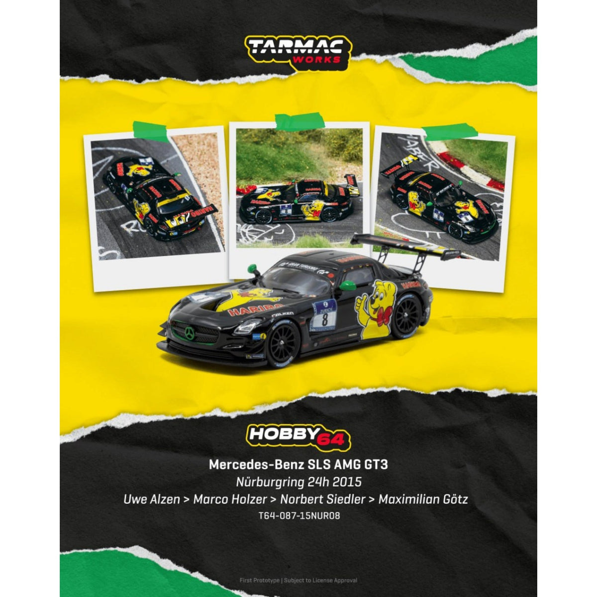 Tarmac Works - Pre-Order - Mercedes-Benz SLS AMG GT3 Nürburgring 24h 2015 - T64-087-15NUR08