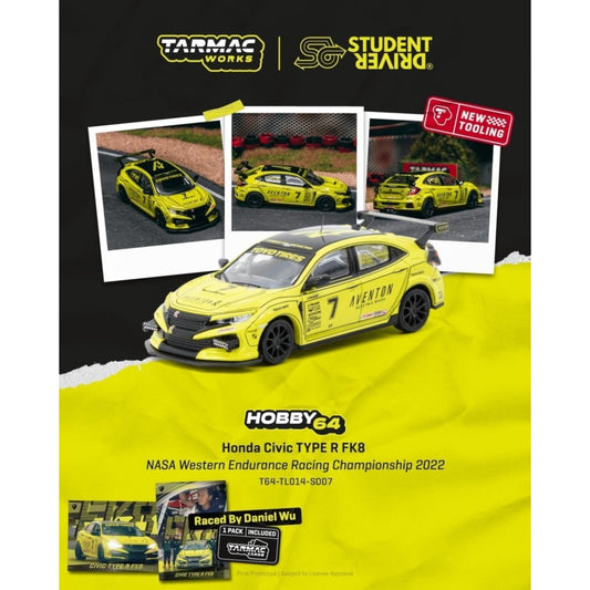 Tarmac Works - Pre-Order - Honda Civic TYPE R FK8 #7 - NASA Western Endurance Racing Championship 2022