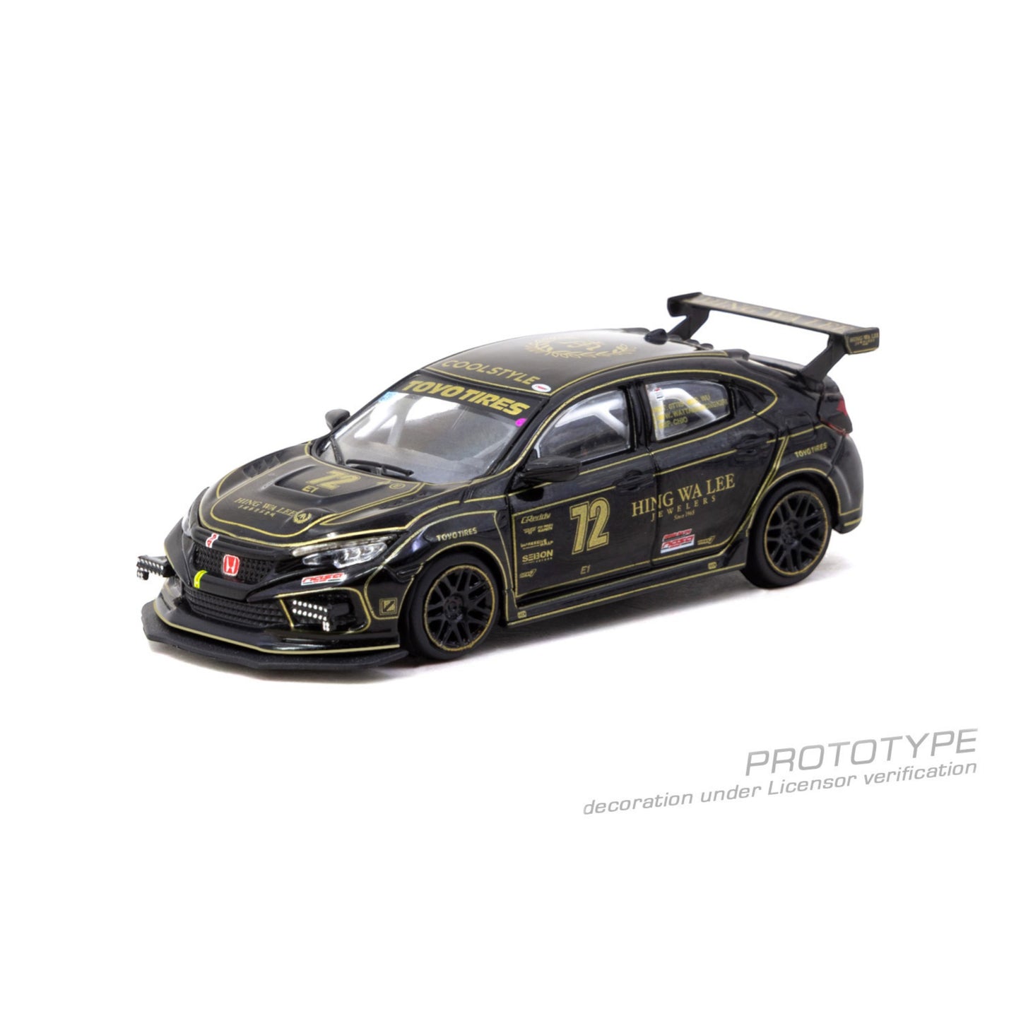 Tarmac Works - Pre-Order - HONDA CIVIC TYPE R FK8 BLACK - T64-TL014-SD72
