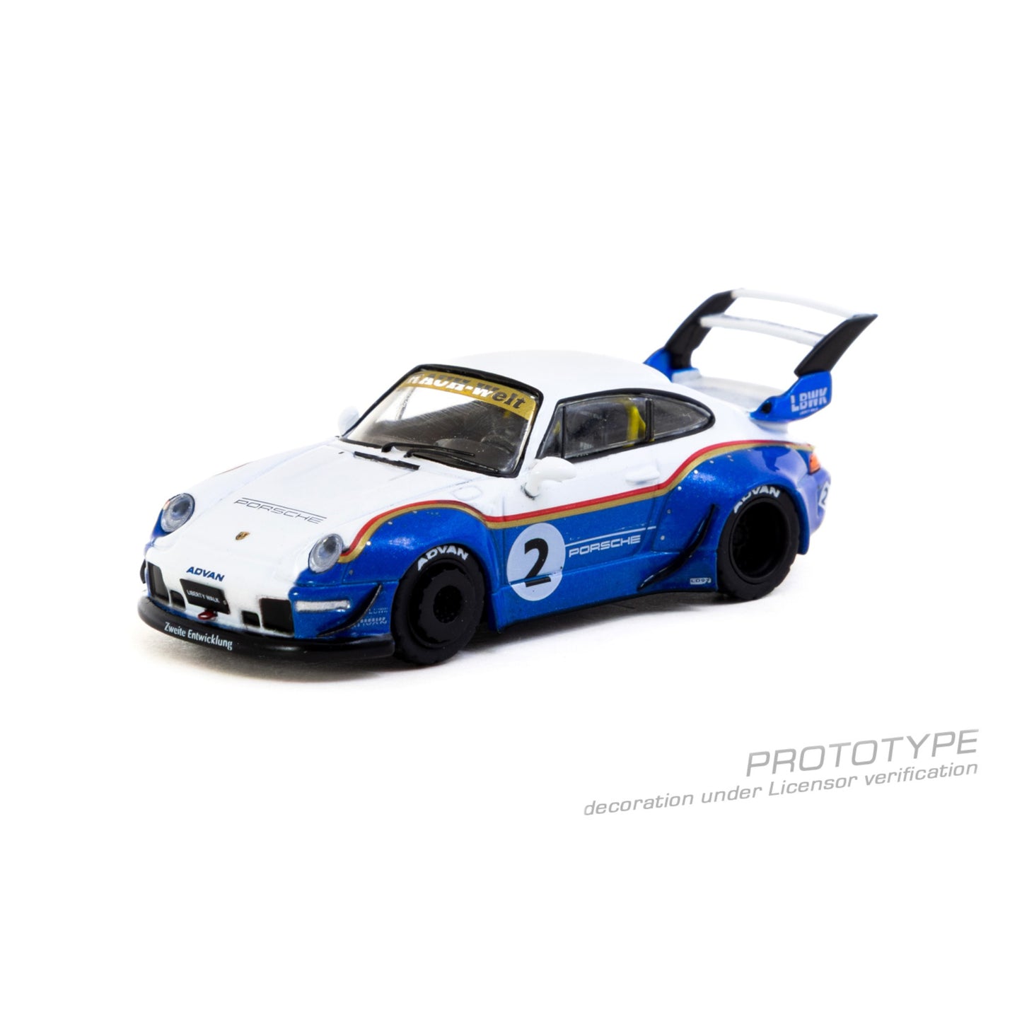 Tarmac Works - Pre-Order - RWB 993 #2 Liberty Walk, blue/white - T64-TL017-LBWK2