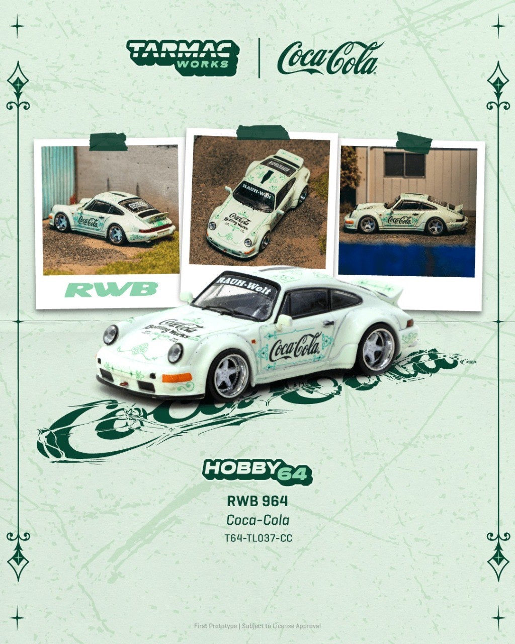 Tarmac Works - Pre-Order - Porsche RWB 964 *Coca-Cola* - T64-TL037-CC