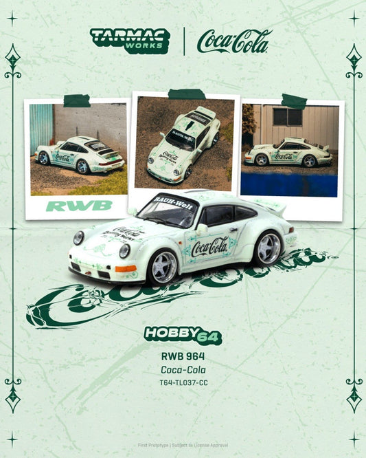 Tarmac Works - Pre-Order - Porsche RWB 964 *Coca-Cola* - T64-TL037-CC