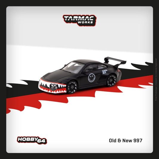 Tarmac Works - Old & New Porsche 997, matt black - T64-TL053-MB