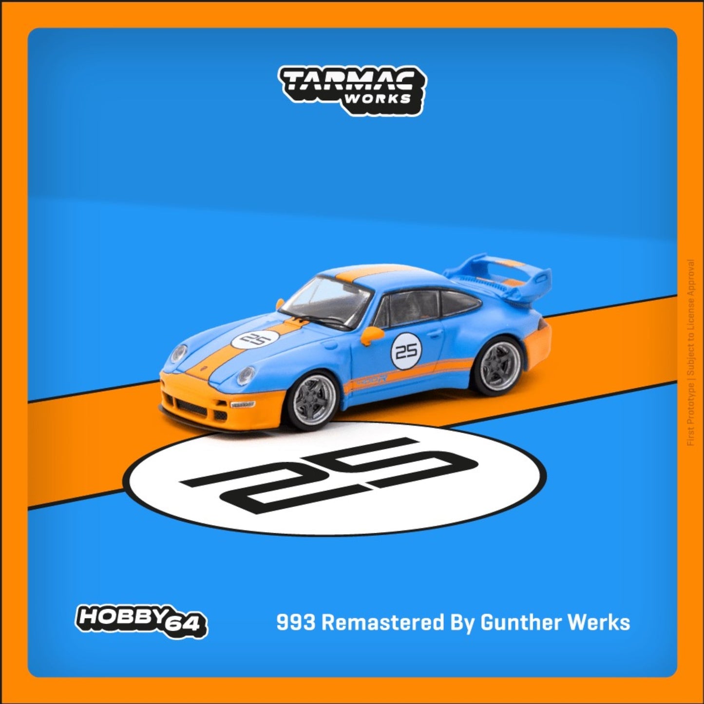 Tarmac Works - Porsche 993 *Remastered by Gunther Werks*,blue orange - T64-TL054-BO