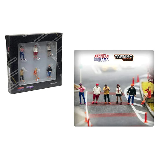 American Diorama x Tarmac - Car Meet 1 *Figures* Set - T64F-003-OR