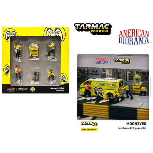 American Diorama x Tarmac - Mechanic III Set Mooneyes *Figures* - T64F-004-ME1 - 1:64