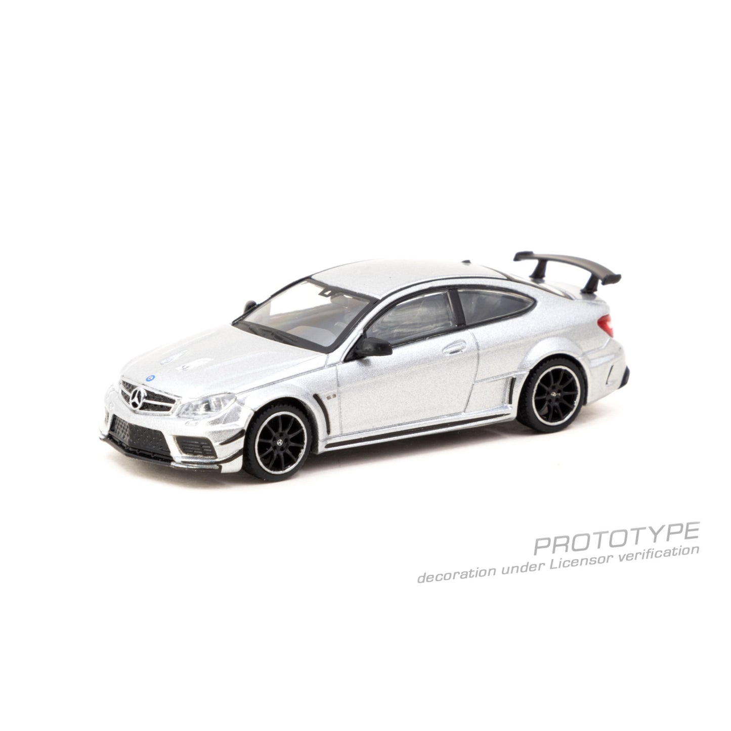 Tarmac Works - Pre-Order - Mercedes-Benz C 63 AMG Coupe Black Series, silver metallic - T64G-009-SL