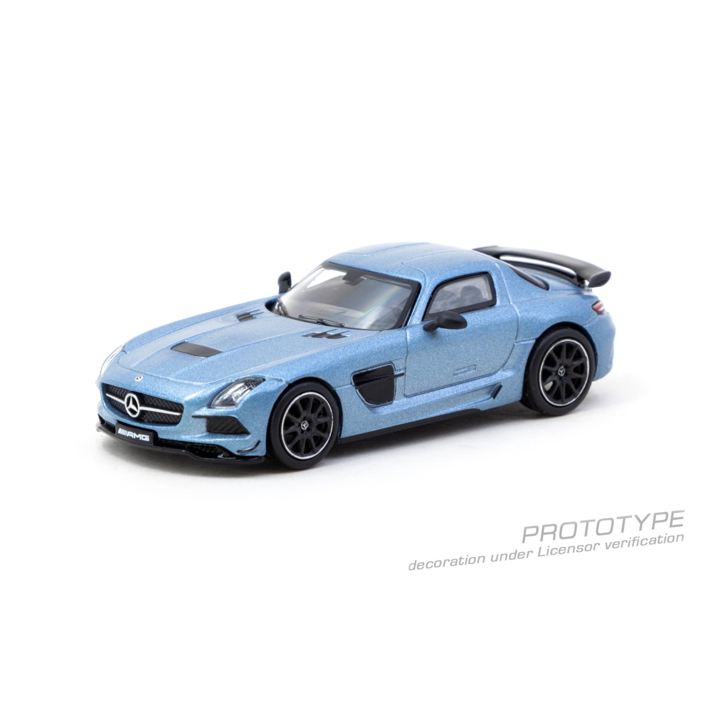 Tarmac Works - Pre-Order -  Mercedes-Benz SLS AMG Coupé Black Series, matte blue - T64G-TL027-MB