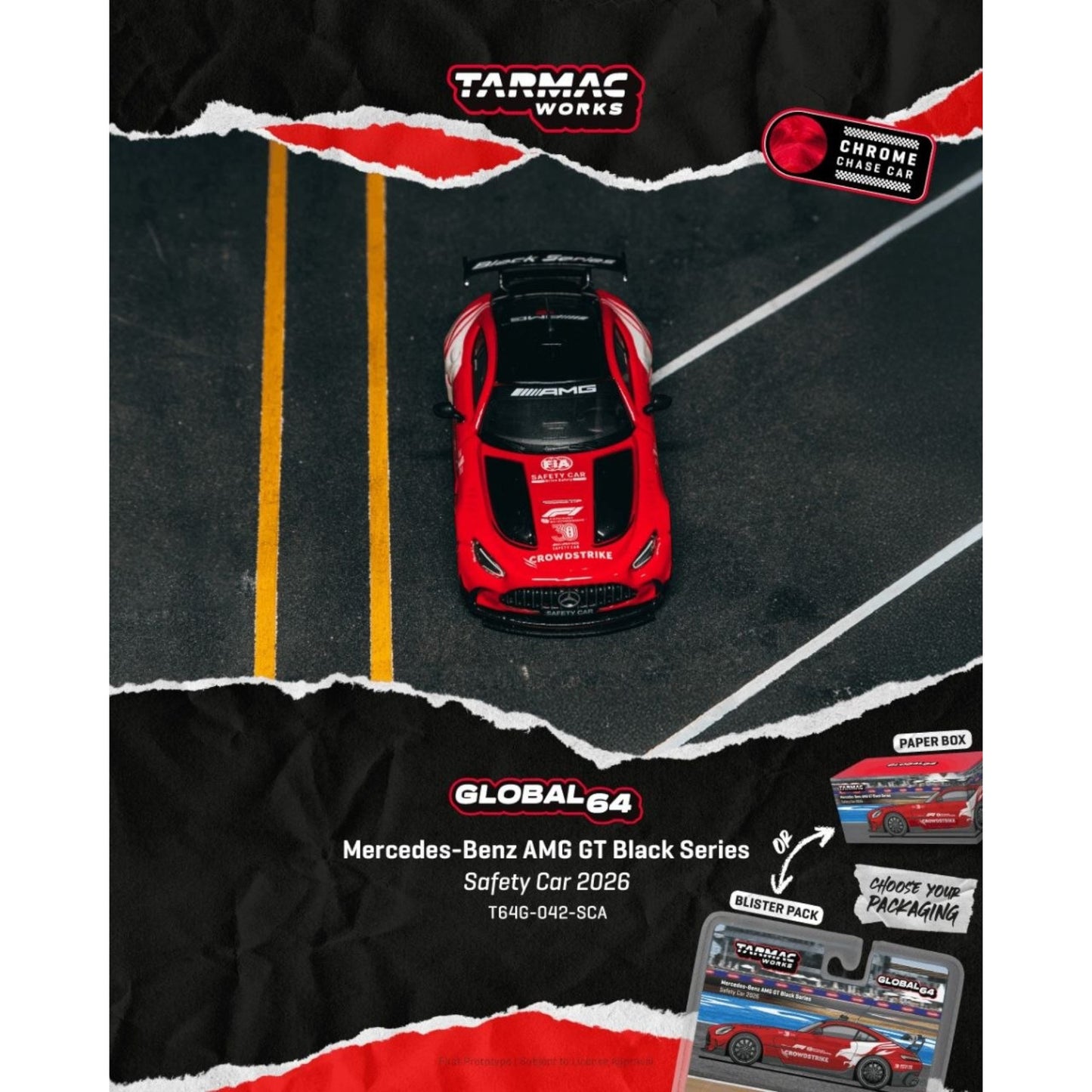 Tarmac Works - Pre-Order - Mercedes-Benz AMG GT Black Series Safety Car 2026 - T64G-042-SCA