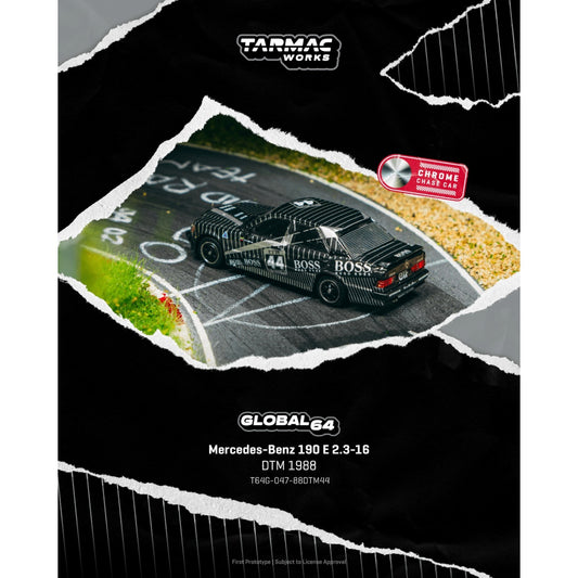 Tarmac Works - Pre-Order - 1988 Mercedes-Benz 190 E 2.3-16 #44 Johnny Cecotto DTM, black/white