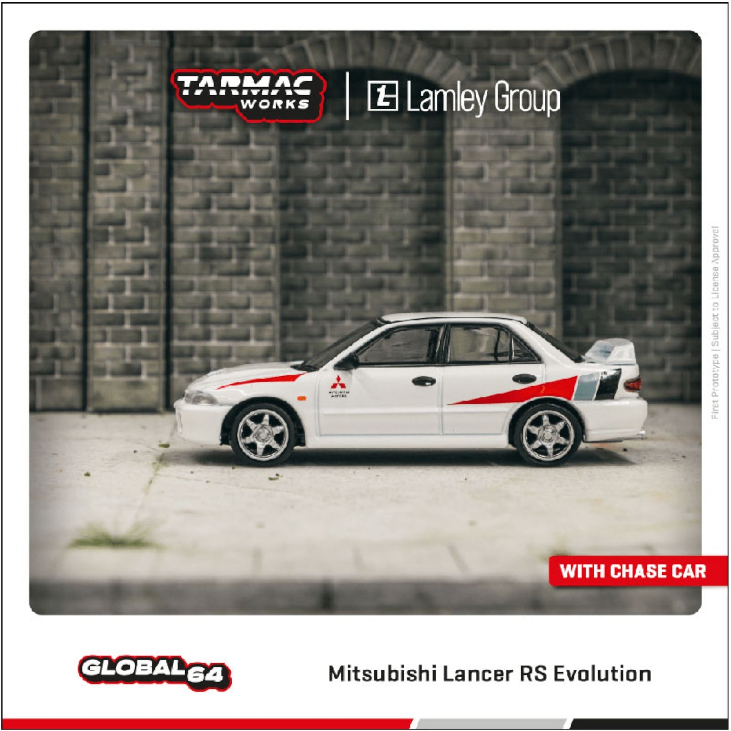 Tarmac Works - Mitsubishi Lancer RS Evolution, white - T64G-048-RS