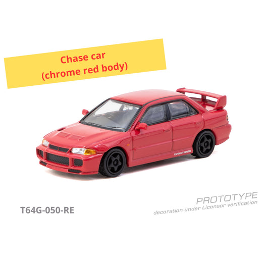 Tarmac Works - Pre-Order - 1995 Mitsubishi Lancer GSR Evo III, red - T64G-050-RE
