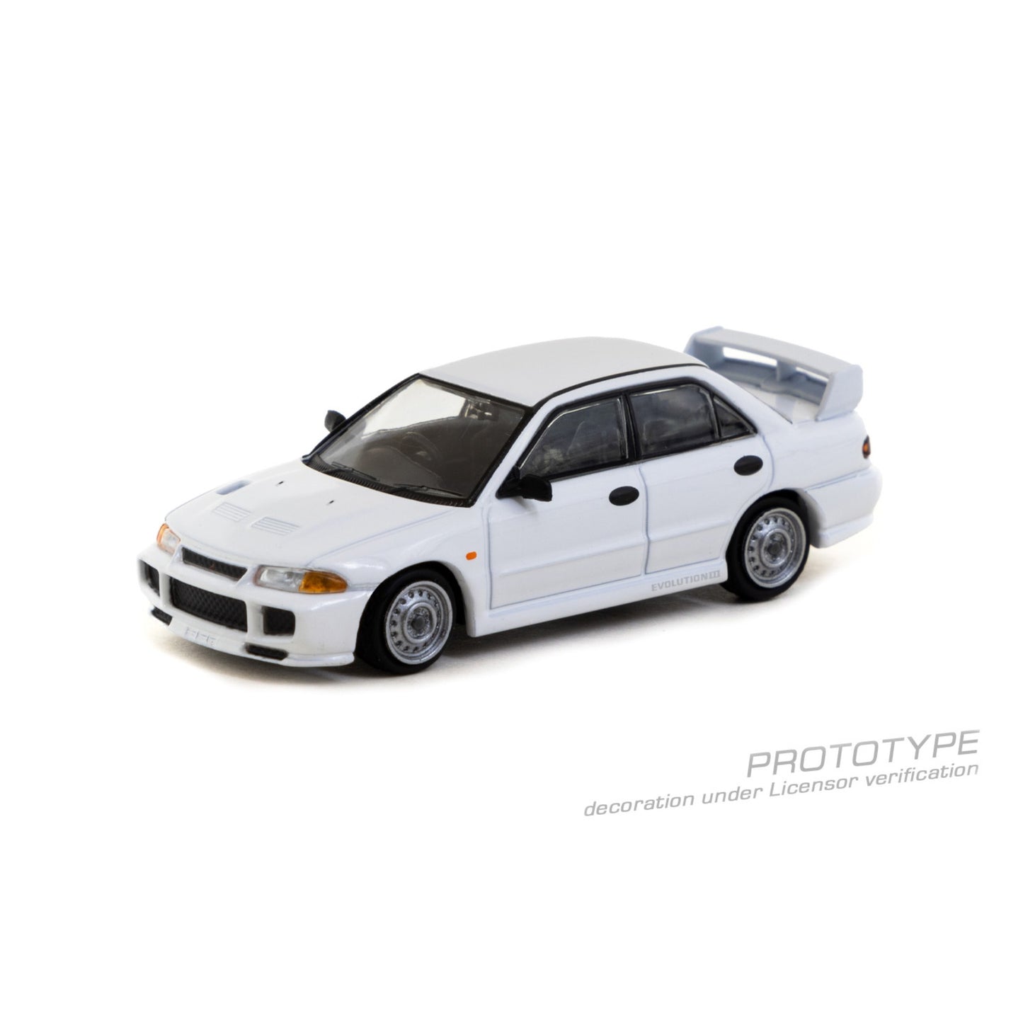 Tarmac Works - Pre-Order - Mitsubishi Lancer RS Evolution III, white - T64G-050-RS