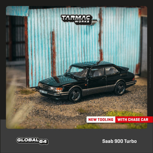 Tarmac Works - Pre-Order - Saab 900 Turbo, black - T64G-056-BK