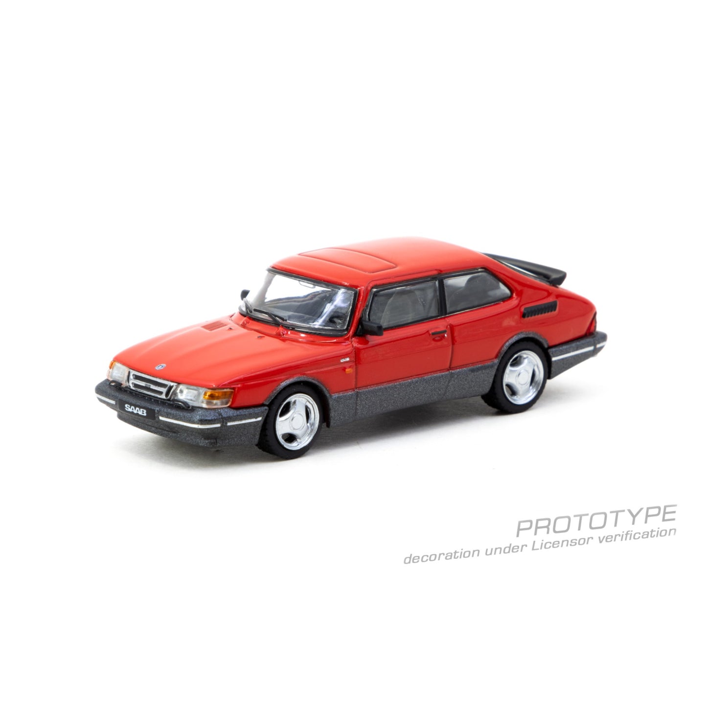 Tarmac Works - Pre-Order - Saab 900 Turbo, red + Trading Cards - T64G-056-RE