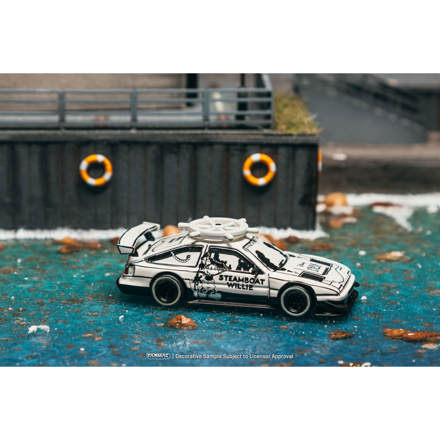 Tarmac Works - Pre-Order - Toyota Sprinter Trueno AE86 Widebody by Jon Sibal Mickey & Friends Steamboat Willie