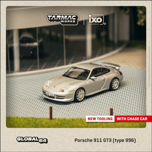 Tarmac Works - Pre-Order - Porsche 911 GT3 (Type996), silver - T64G-069-SL