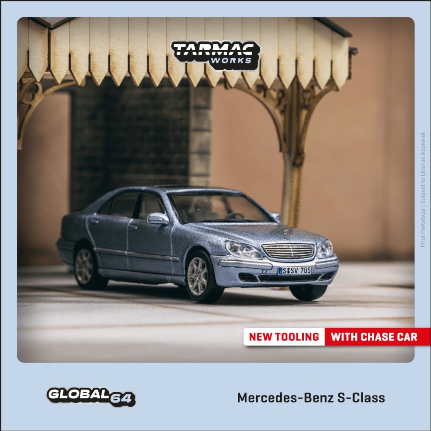 Tarmac Works - Mercedes Benz S-Class, horizon blue metallic - T64G-072-BL