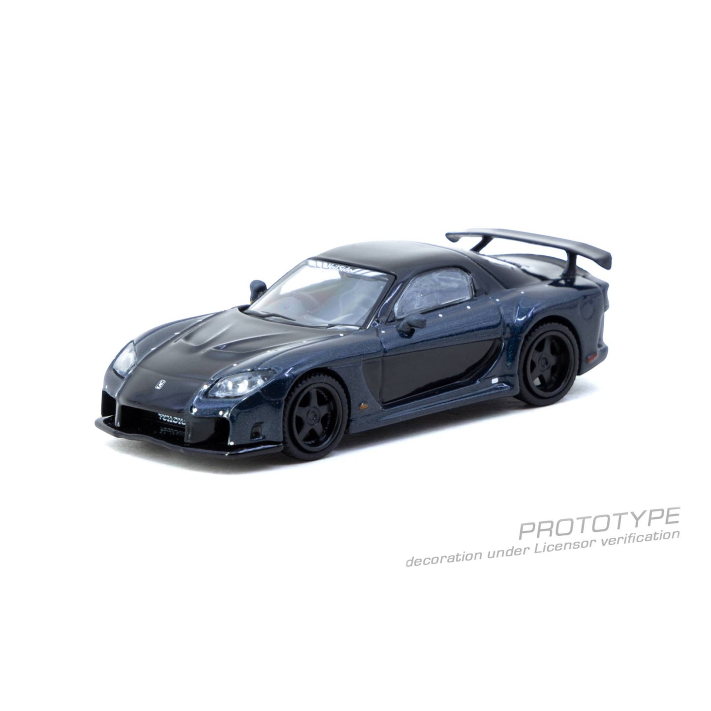 Tarmac Works - Mazda RX-7 VeilSide Fortune7 Dark Blue / Black - T64G-075-DB