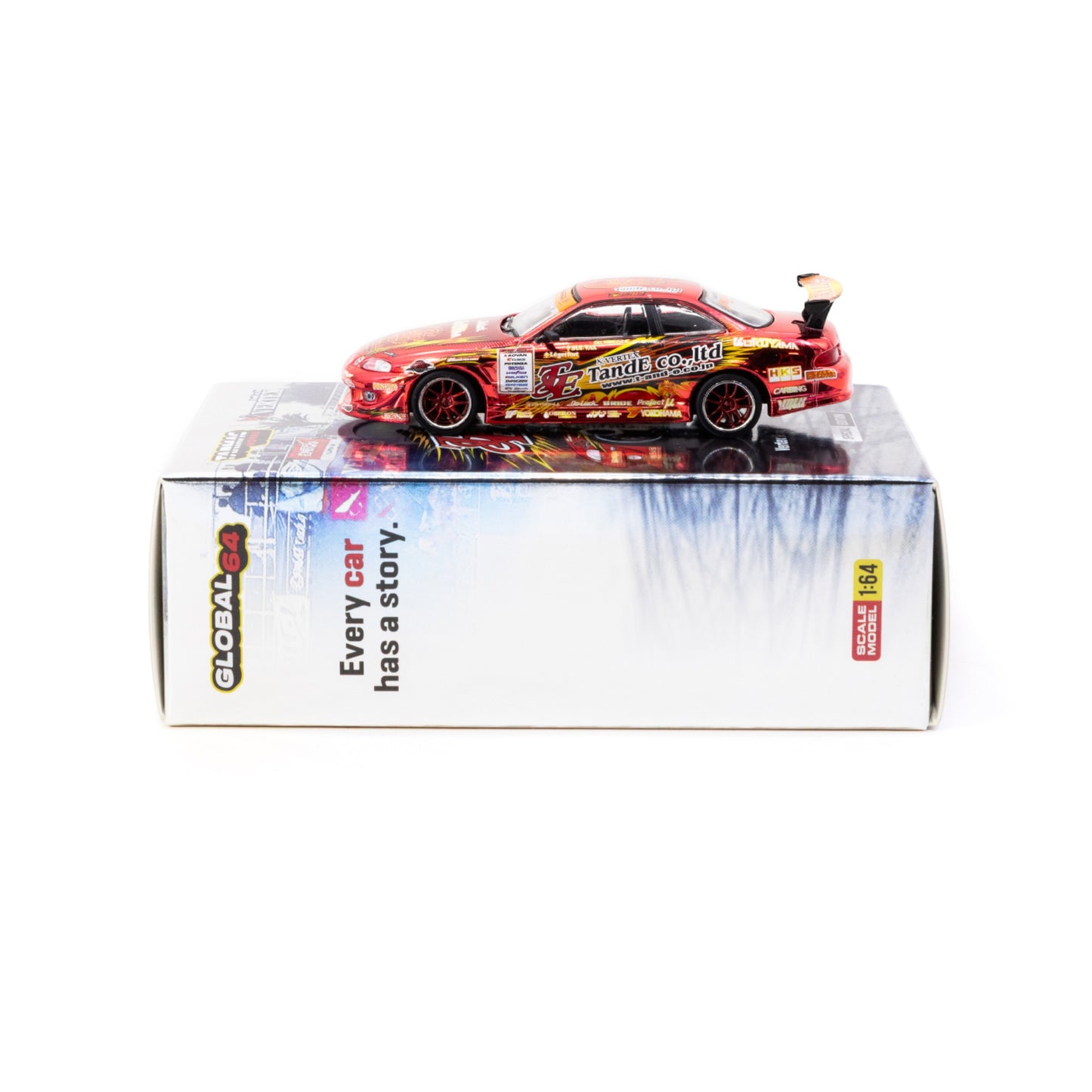 Tarmac Works - Pre-Order - VERTEX Ridge TE3006 Soarer Chrome Red - Tokyo Auto Salon 2026 Special Edition