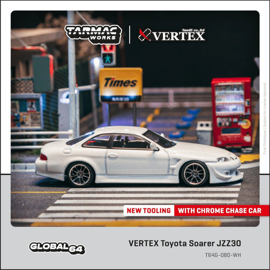 Tarmac Works - Pre-Order - Vertex Toyota Soarer JZZ30,white - T64G-080-WH