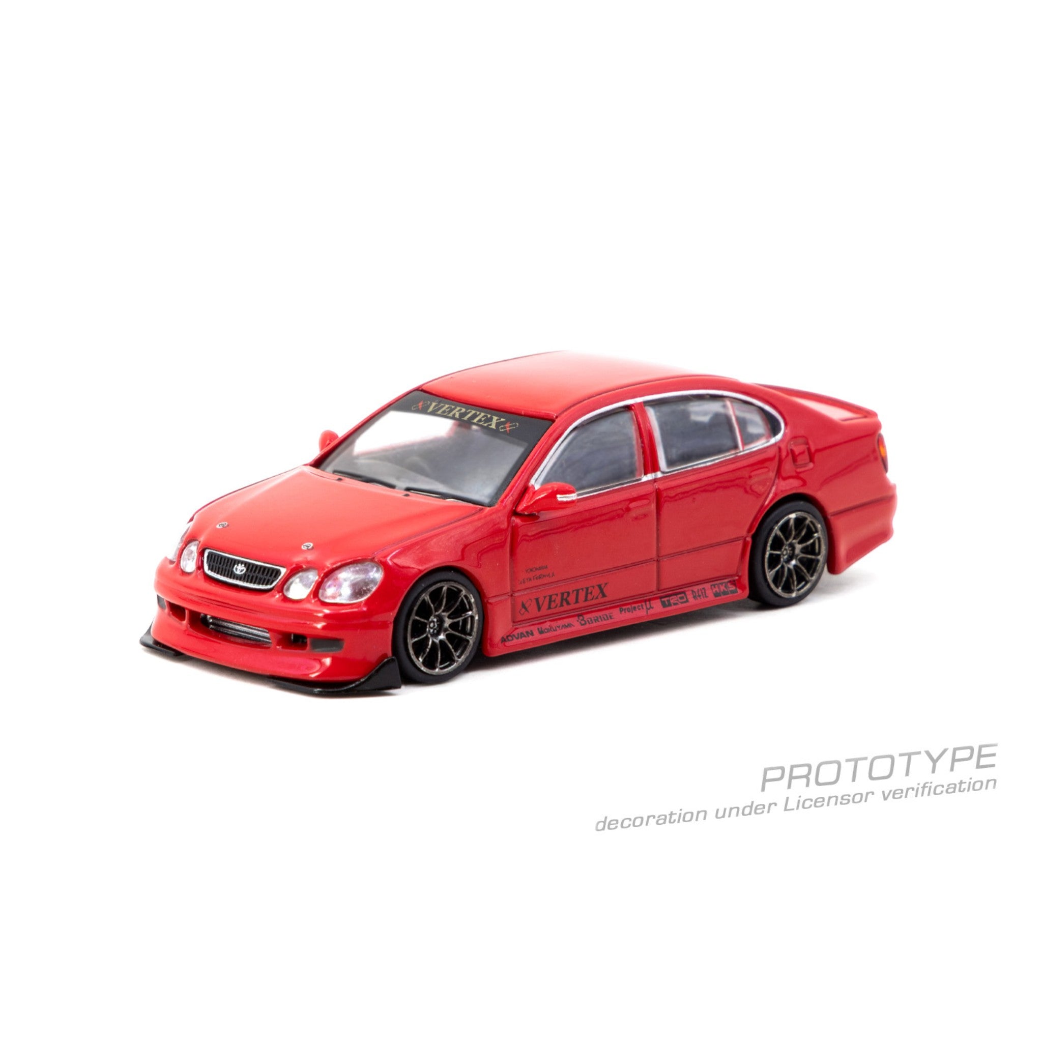 1/64 改Toyota Aristo JZS161 Vertex 風 関村 Tarmac Works - Pre-Order - VERTEX Toyota Aristo JZS161, red - T64G