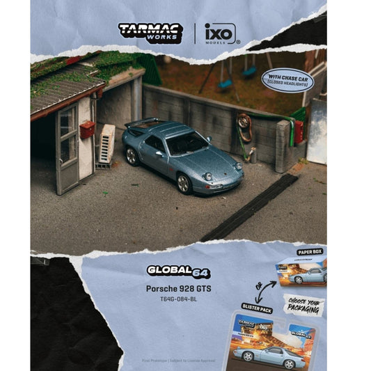 Tarmac Works - Pre-Order - PORSCHE 928 GTS BLUE METALLIC - T64G-084-BL