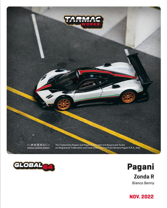 Tarmac Works - Pagani Zonda R Bianco Benny, white/red/black - T64G-TL015-WH