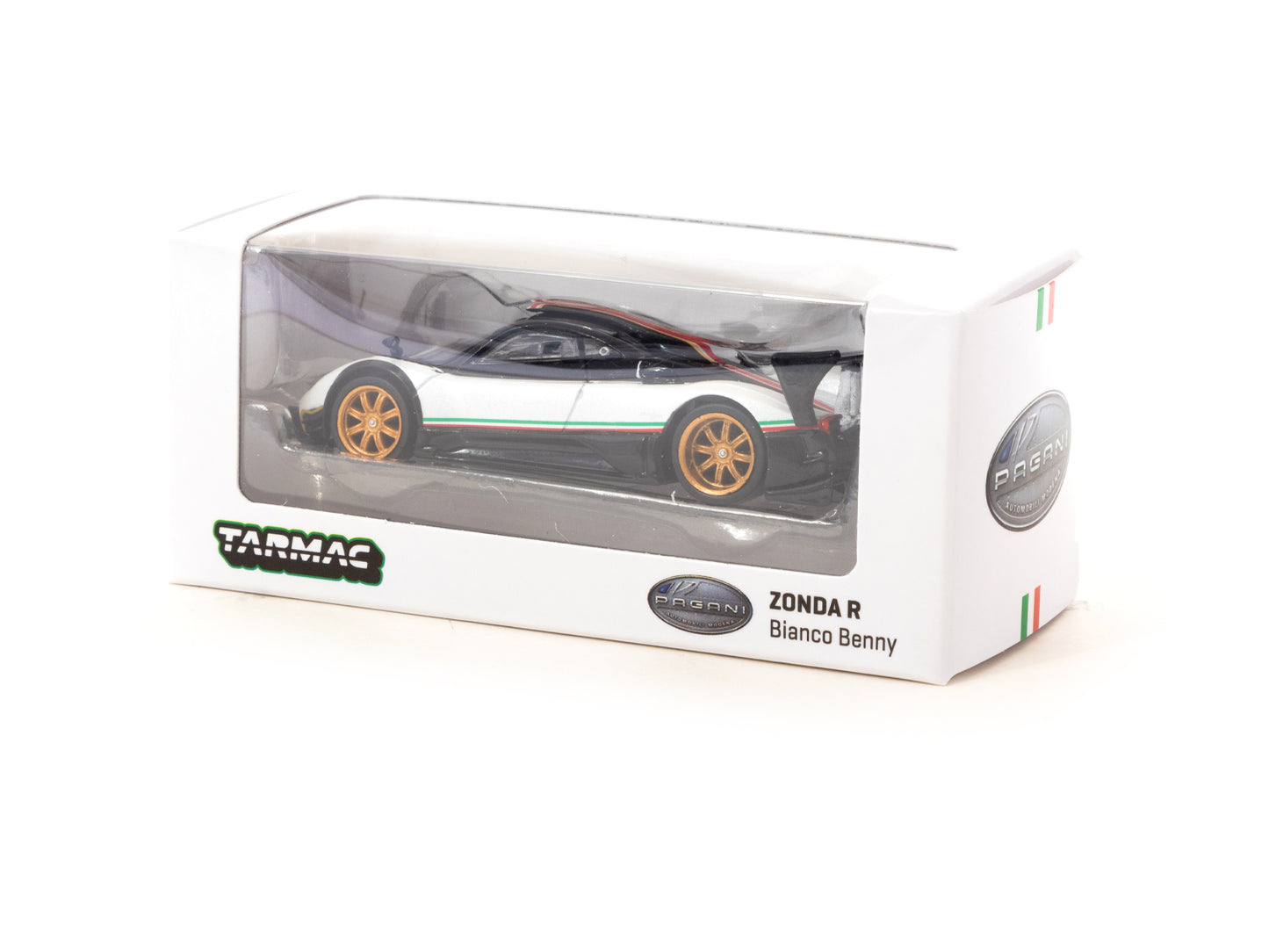 Tarmac Works - Pagani Zonda R Bianco Benny, white/red/black - T64G-TL015-WH