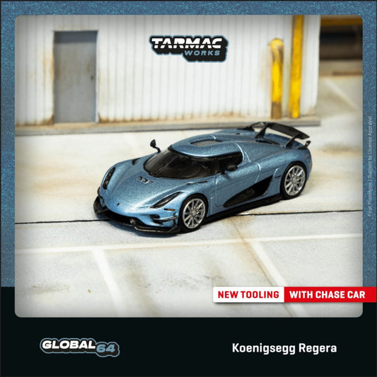 Tarmac Works - Pre-Order - Koenigsegg Regera, light blue metallic - T64G-TL017-LB