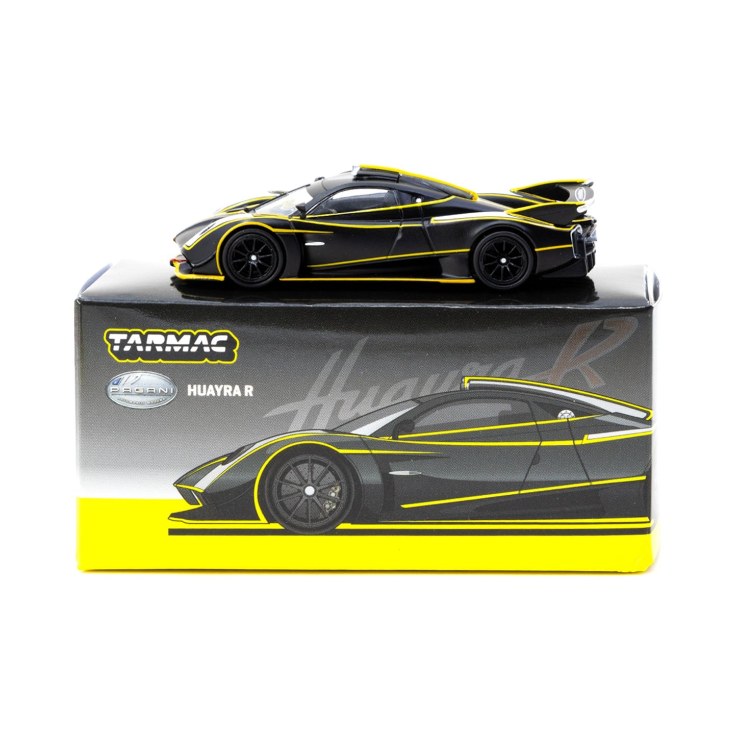Tarmac Works - Pagani Huayra R, matt black/silver - T64G-TL035-MBS