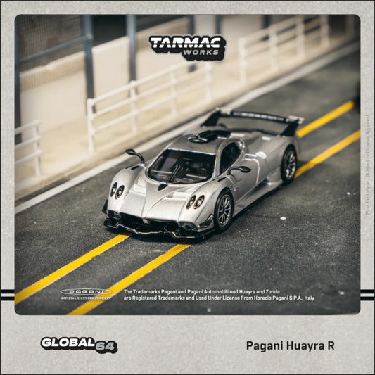 Tarmac Works - Pre-Order - Pagani Huayra R, satin silver - T64G-TL035-SL