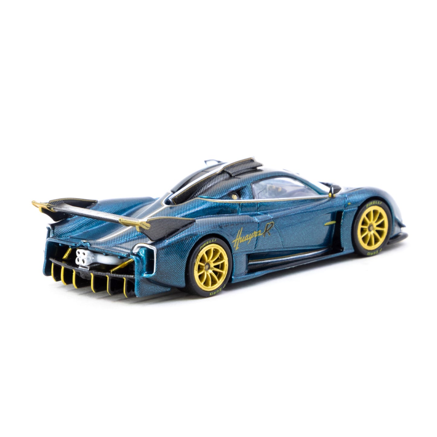 Tarmac Works - Pre-Order - Pagani Huayra R, turquoise carbon fiber - T64G-TL035-TCF